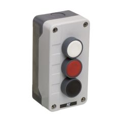 Europa RC3PWRB Control Station Pre-Assembled 3 Position 2NO+1NC IP65 White/Red/Black Plastic