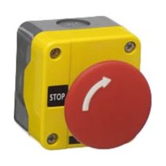 Europa RCAS-ESB5641NC Pushbutton Emergency Stop Enclosed Twist Release 1NC IP65 60mm Plastic