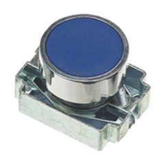 Europa RCAS-PBF6 Pushbutton Flush c/w Mounting Collar IP65 22.5mm Blue Metal