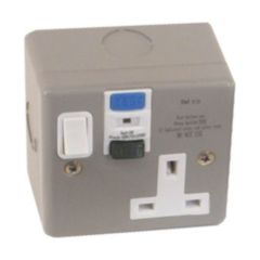 Europa RCD13AMC1GSA Socket Single Switched RCD Type A 13A Metal Clad