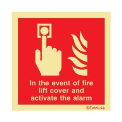 Everlux Photoluminescent Callpoint Sign 83x83mm