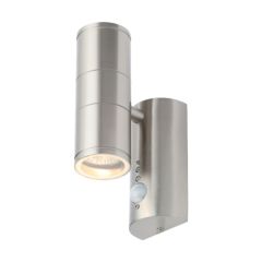 Forum CZ-29319-SST Islay Stainless Steel Up/Down Wall Light 2 x 35W GU10 with PIR IP44