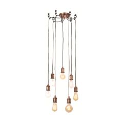 Forum INL-31789-ACOP Antique Copper/Black Padua 7lt Cable Ceiling 42W