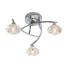 Forum SPA-28326-CHR Reena 3 Light Bathroom Ceiling Flush Light G9 Chrome