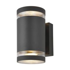 Forum Lens GU10 Outdoor Up/Down Wall Light Anthracite