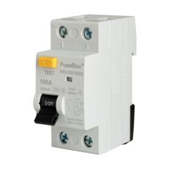 FuseBox RTA1001002S 100A DP RCD Type A Time Delayed 100mA 