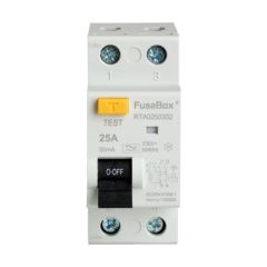 FuseBox RTA250302 Double Pole Type A 25A 30mA RCD 