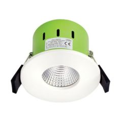 Greenbrook ADV3KW Lighting Fixed Fire Rated Dimmable LED 3000K Downlight White Bezel