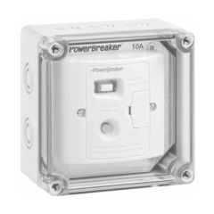 PowerBreaker Fused Connection Unit  c/w RCD Waterproof 30mA White