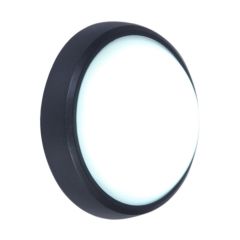 Greenbrook LEDAF27 Lighting LED Round c/w Opal Diffuser Bulkhead 420lm Black Plastic