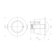 Greenbrook ODM200 Lighting Microwave Ceiling Mount Sensor