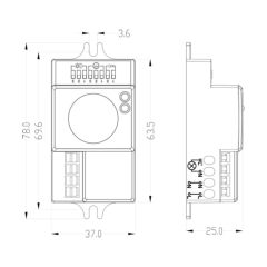 Greenbrook ODM202 Lighting Microwave Adjustable Sensor Programmed Settings
