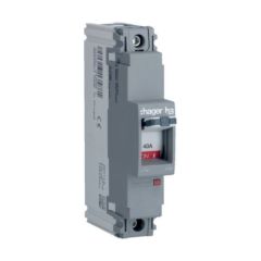 Hager HDA038Z 40A 18kA 1 Pole 1D Fixed Thermal, Fixed Magnetic MCCB h3 x160