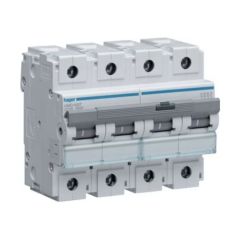 Hager HMC480T 80A 15kA 4 Pole C Curve 6 Module MCB: 80A