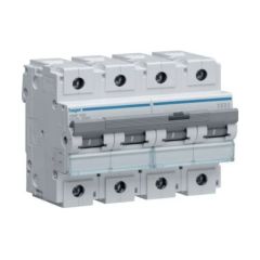 Hager HMF499T 125A 10kA 4 Pole C Curve 6 Module MCB