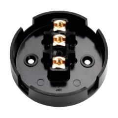 Hager J401 Ashley 3 Terminal 30A Junction Box Brown c/w Selective Entry Slot