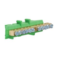 Hager KM11E Earth Terminal Green/Yellow c/w Support 11 Connections