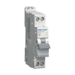 Hager MLN716A MCB SPSN Type C 1 Module 16A 6kA