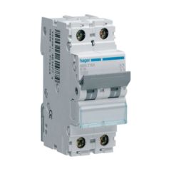 Hager NBN216A 16A 10kA/15kA 2 Pole B Curve MCB