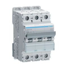 Hager NBN310A 10A 10kA/15kA 3 Pole B Curve 3 Module MCB