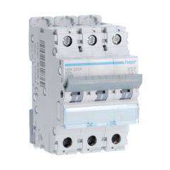 Hager NBN325A 25A 10kA/15kA 3 Pole B Curve 3 Module MCB