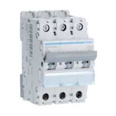 Hager NCN301A 1A 10kA/15kA 3 Pole C Curve 3 Module MCB