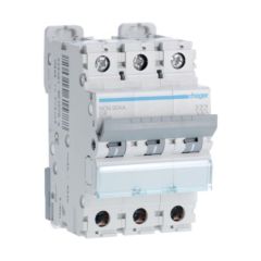 Hager NCN304A 4A 10kA/15kA 3 Pole C Curve 3 Module MCB
