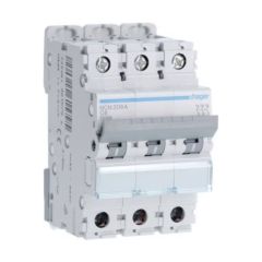 Hager NCN306A 6A 10kA/15kA 3 Pole C Curve 3 Module MCB