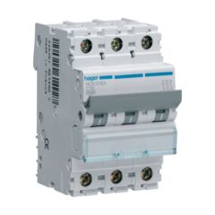 Hager NCN316A 16A 10kA/15kA 3 Pole C Curve 3 Module MCB