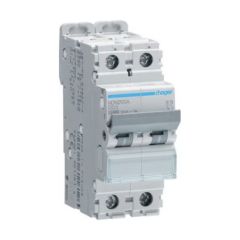 Hager NDN200A 0.5A 10kA/15kA 2 Pole D Curve 2 Module MCB