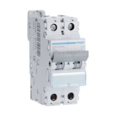Hager NDN204A 4A 10kA/15kA 2 Pole D Curve 2 Module MCB