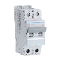 Hager NDN210A 10A 10kA/15kA 2 Pole D Curve 2 Module MCB