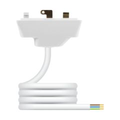 Hager P22/2.0 Klik 4 Plug 3 Pin Pre-Wired c/w 0.75mm2x2m PVC Flexible Cord 6A White