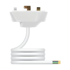Hager P64AX/4.0 Klik 4 Plug Pin Pre-Wired c/w 0.75mm2x4m PVC Flexible Cord 6A White