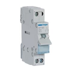 Hager SFT125 1 Pole 25A Modular (Centre-Off) Changeover Switch