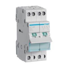 Hager SFT225 2 Pole 25A Modular (Centre-Off) Changeover Switch