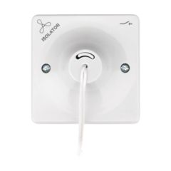 Hager Sollysta 10A Ceiling Switch TP Marked Fan & Isolator White