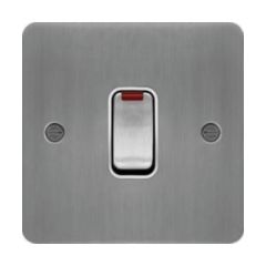Hager WMDP84N/TD Sollysta Control Switch 1 Gang DP c/w LED Indicator Marked Tumble Dryer 20A White