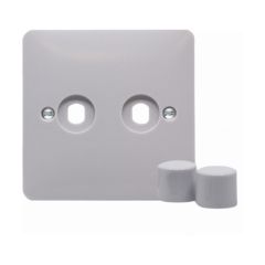 Hager WMDRP2KIT Sollysta 2 Gang Dimmer Switch Plate Kit White