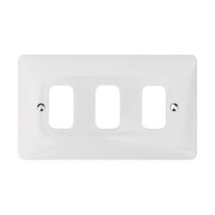 Hager WMGP3 Sollysta 3 Gang Grid Plate White