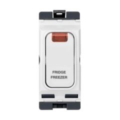 Hager WMGSDP2N/FF Sollysta Grid Switch 1 Way DP Module c/w LED Indicator Marked Fridge Freezer 20A White
