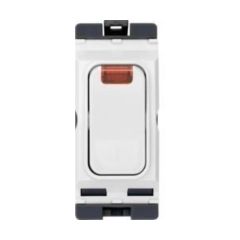 Hager WMGSDP2PSB Sollysta Grid Switch 1 Way DP Module c/w Black Insert 20A Polished Steel