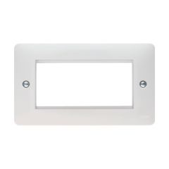 Hager WMP4EU Sollysta Grid 2 Gang 4 Module Euro Plate White