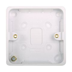 Hager WMPB1/20 Sollysta 1 Gang 20mm Surface Pattress Back Box White