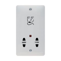 Hager WMSO100 Sollysta 115/230V Shaver Socket White
