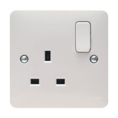 Hager WMSS81 Sollysta 1 Gang 13A DP Switched Socket White