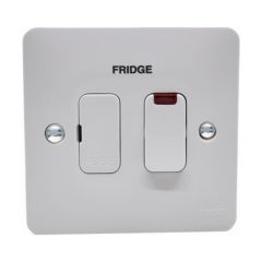 Hager WMSSU83N/FRI Sollysta Connection Unit DP Switched Fused c/w LED Indicator Marked Fridge 13A White