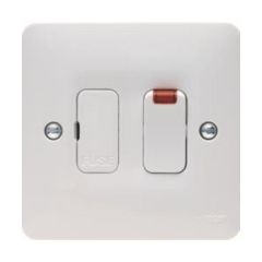 Hager WMSSU83N/HB Sollysta Connection Unit DP Switched Fused c/w LED Indicator Marked Hob 13A White