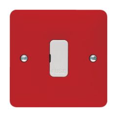 Hager WMSU83R Sollysta Connection Unit Unswitched Fused c/w White Fuse Cover 13A Red