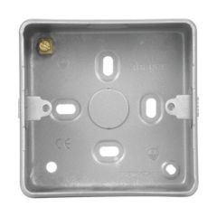 Hager WPB140KO Sollysta Box 1 Gang Back c/w Knockouts 86x86x41mm Grey Metalclad